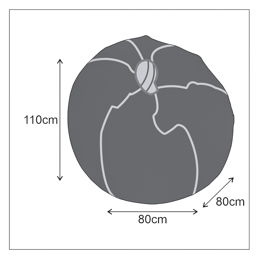 Plain Leather Bean Bag - Image 7