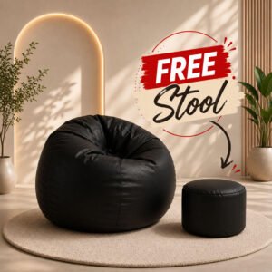 Plain Bean Bag with Free Stool | Relaxo Beans Pakistan